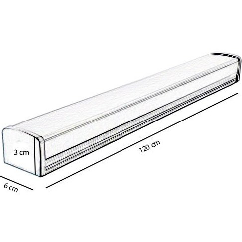 چراغ براکت خطی ۱۲۰ سانتیمتر اسامدی (SMD) - بدنه آلومینیوم