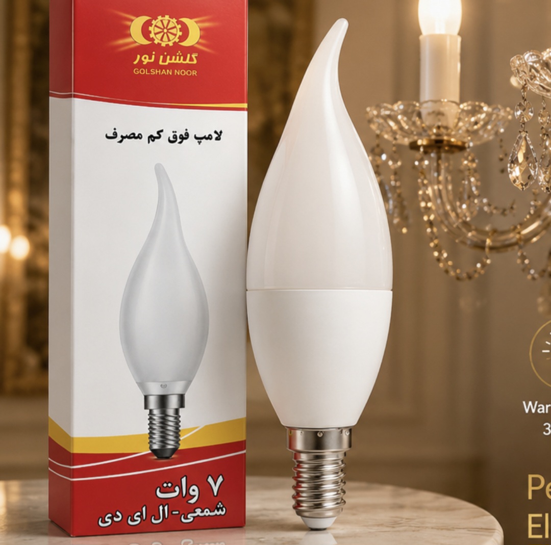 لامپ اشکی سفید و زرد ۷ وات